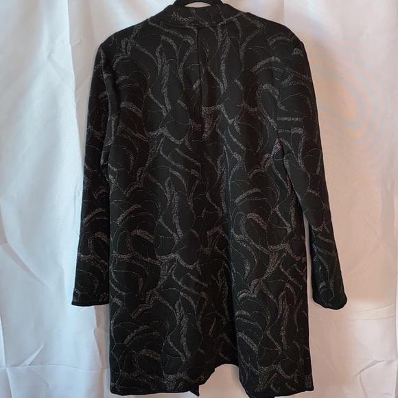 Alfani Metallic-Print Jacquard Topper Jacket - Picture 3 of 6
